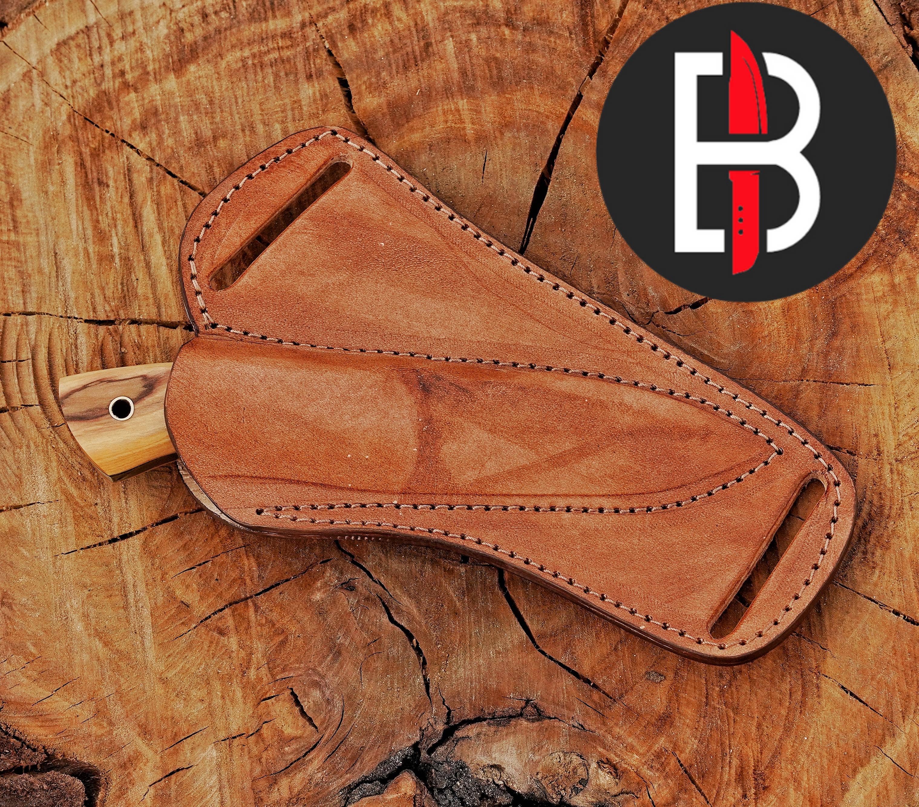 Bravohandicrafts - Wholesale Pocket Knife/Holder - CUSTOM HANDMADE D2 STEEL HUNTING KNIFE CAMPING KNIFE 4