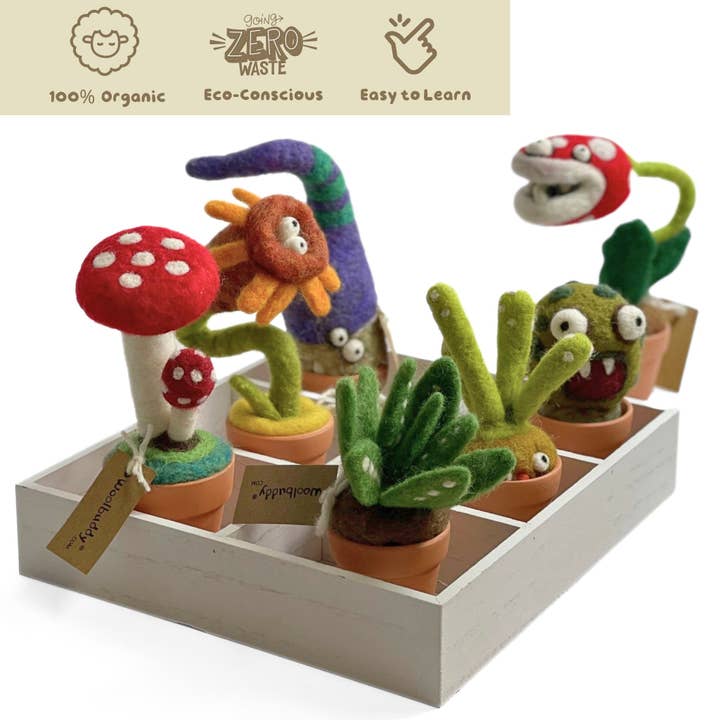Woolbuddy - Wholesale Ornament - Bean Bean Plant (premade)