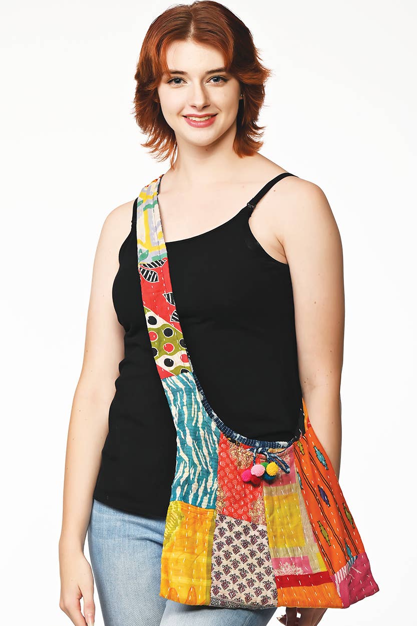 Sevya Handmade - Vente Sac à bandoulière – femme - Sac Kantha Jhola7