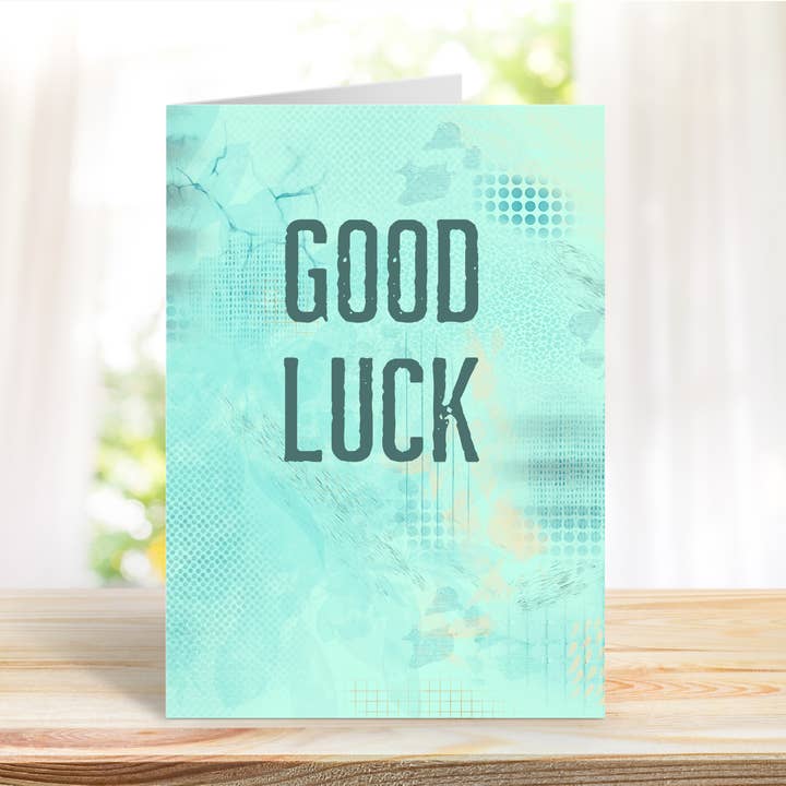 Good Luck mint card for wholesale by NaviStitch