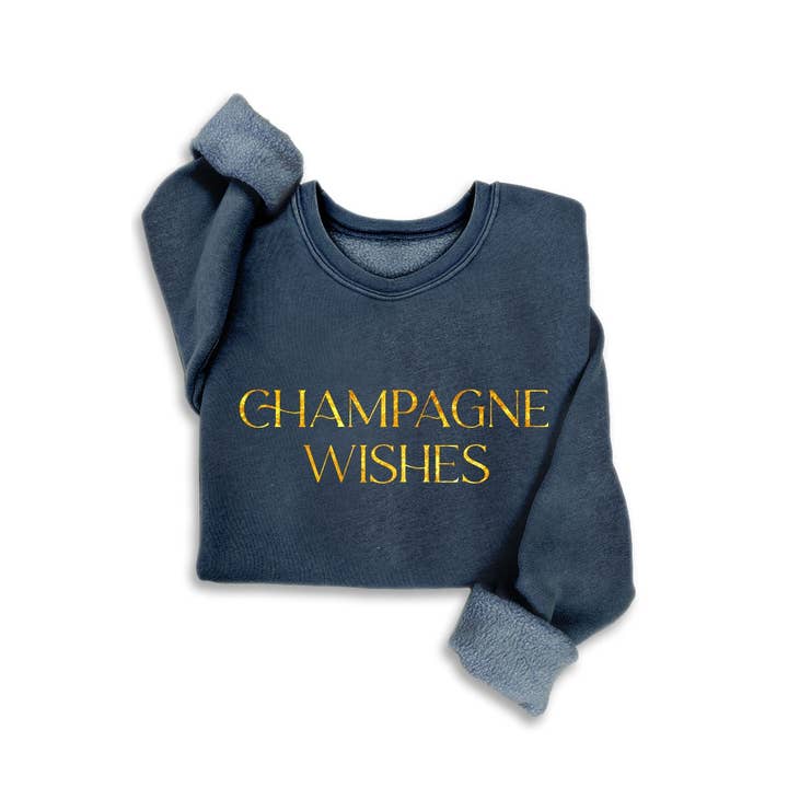 HRTandLUV - Wholesale Sweatshirt - Women's - CHAMPAGNE WISHES FOIL MINERAL SWEATSHIRTS4