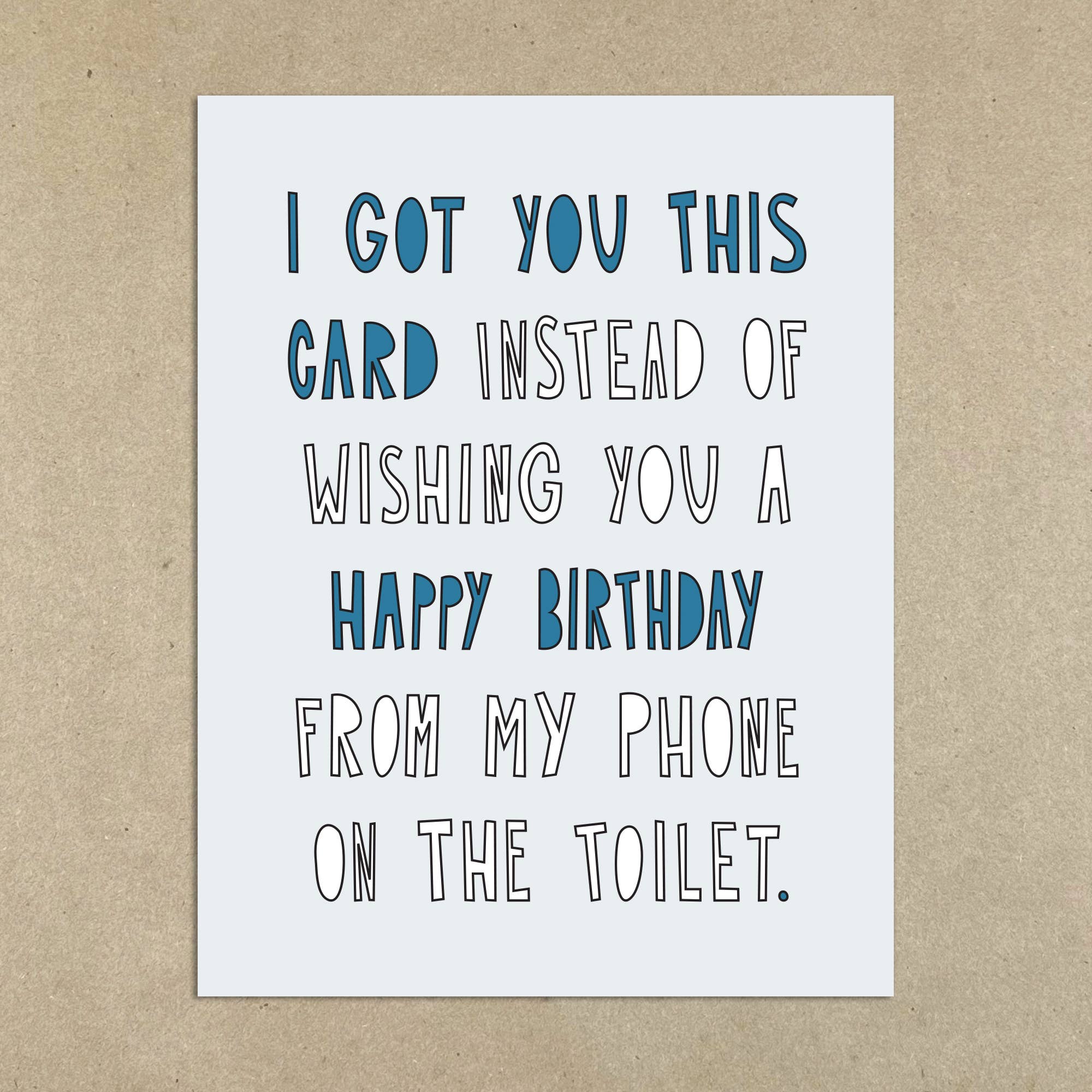 Near Modern Disaster - Vendita all'ingrosso Biglietti di auguri - 346 - Biglietto di compleanno della toilette - A21