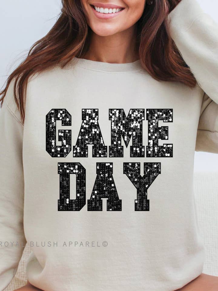 Game Day Faux Sequin Fuldfarveoverførsel for engroshandel hos RBA Transfers