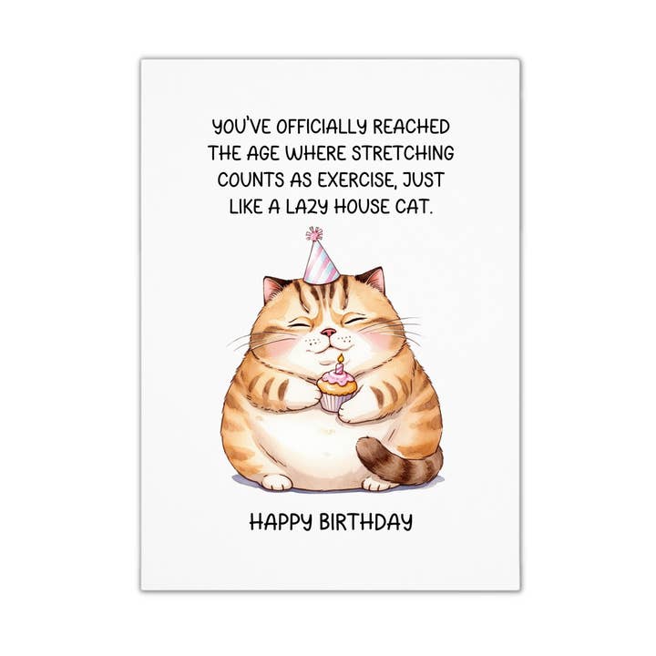 Einzigartige lustige Geburtstagskarte - Katze für den Großhandel von Smirk & Scribble