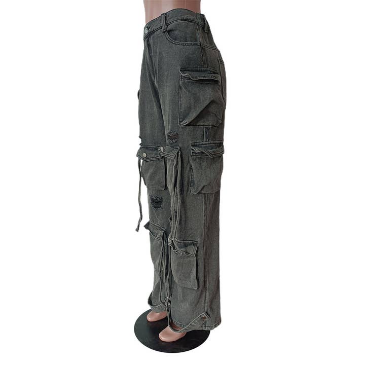 MB Fashion Wholesale - Wholesale Jeans - Women's - MB FASHION ELASTICATED WAIST DENIM PANTS 8483LY7