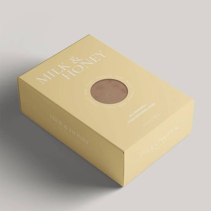 cold process bar soap - milk & honey for wholesale by PILLOWPIA