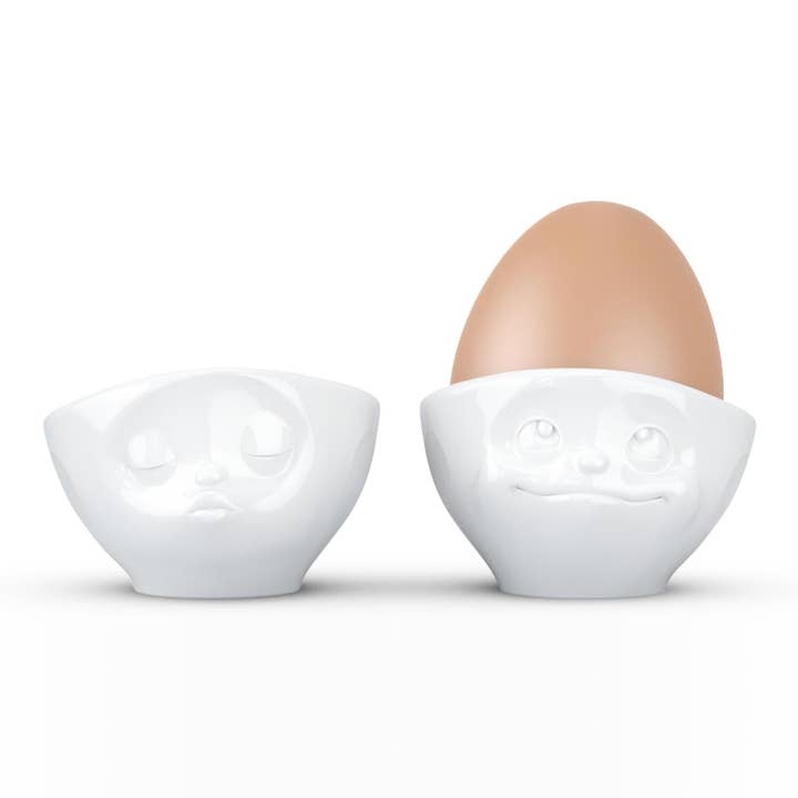Egg Cup Set No. 1, Kissing & Dreamy Face for wholesale by Fiftyeight Products