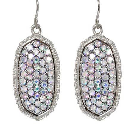 MiMi Wholesale - Wholesale Dangle Earrings - VE1550 Pave Rhinestone Oval Hexagon Drop Earrings10