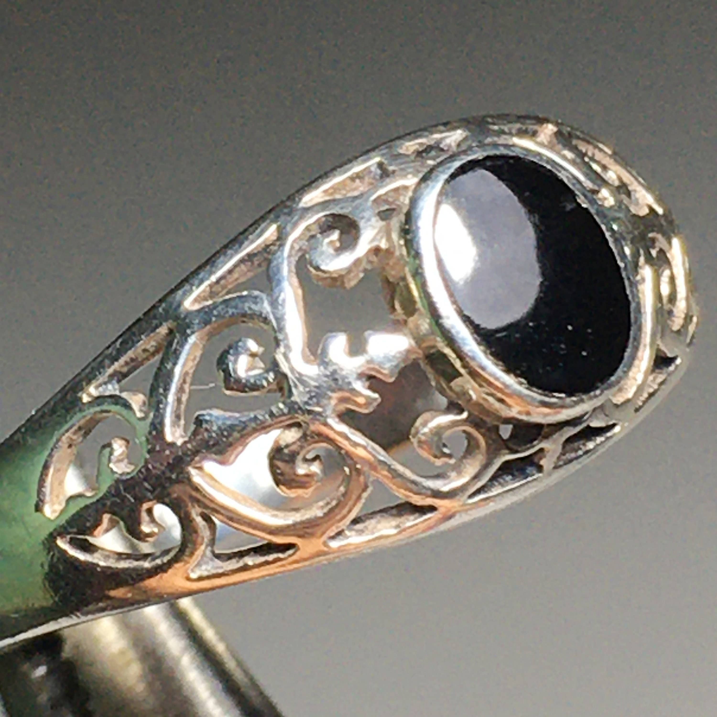 Wildheart Crystals - Wholesale Cocktail/Statement Ring - Onyx Sterling Silver Ring (Size 9)6