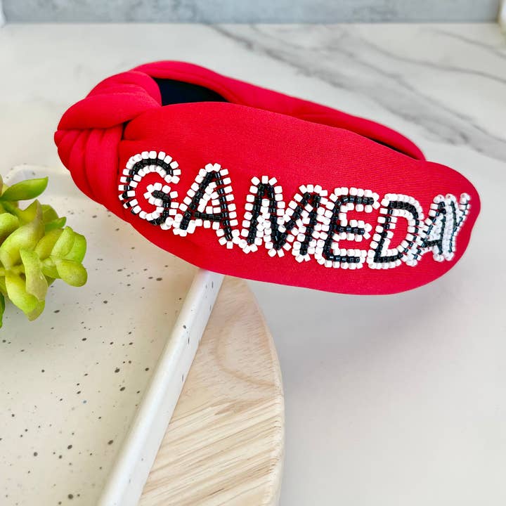 Gameday Headband - Red for wholesale by MODish Design Co