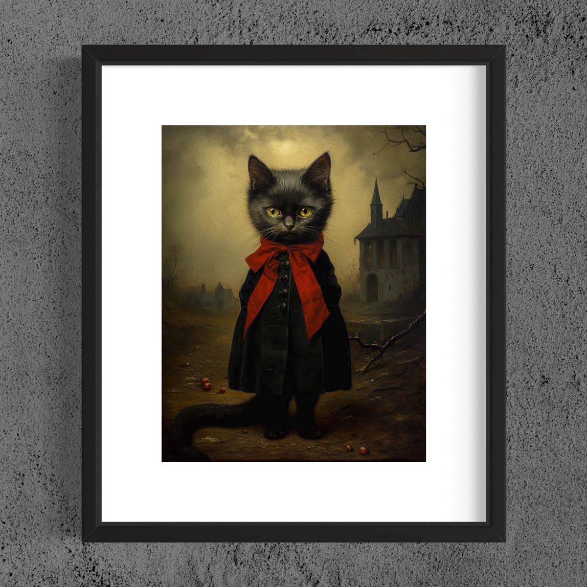 Salty Alyce - Wholesale Art Print - Victorian Black Cat Miss Jinx Wall Art 29AS3