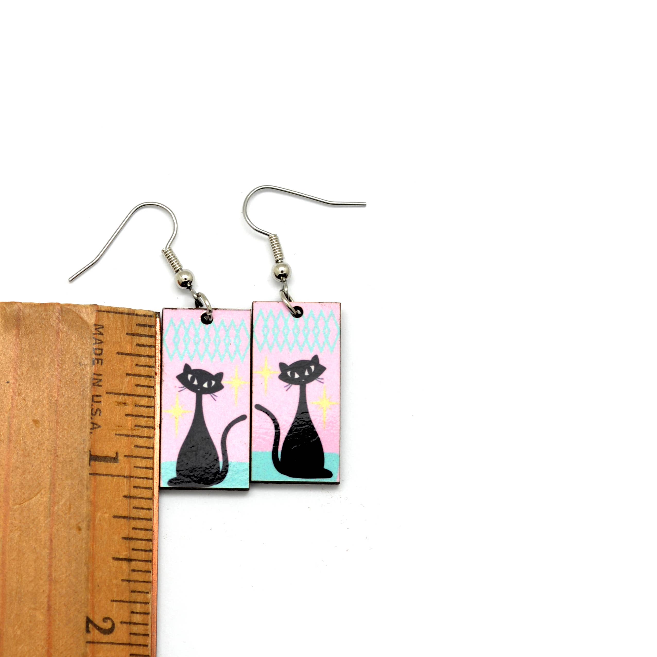 Dunitz & Company - Wholesale Dangle Earrings - Atomic Cats Mid Century Style Dangle Earrings - Assorted2