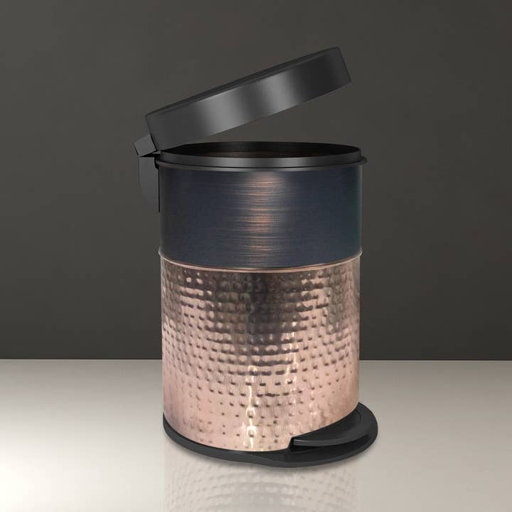 nu steel - Wholesale Rubbish can/Rubbish bin - Compact Step Bin in Copper & Bronze finished Steel0