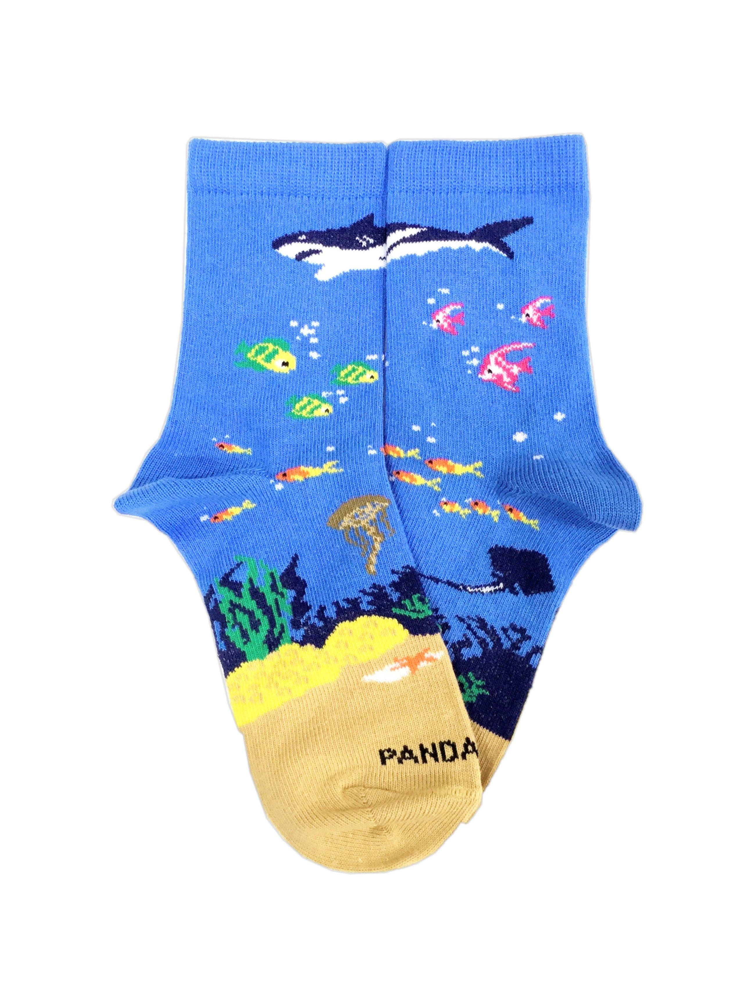 Sock Panda - Wholesale Socks – Child - Shark in the Ocean Socks (Ages 3-7)