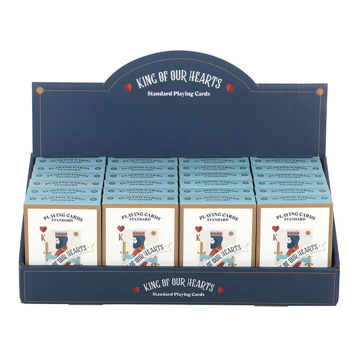 Something Different Wholesale – wholesale Playing cards – Set of 24 King of Our Hearts Playing Card Decks in Display1