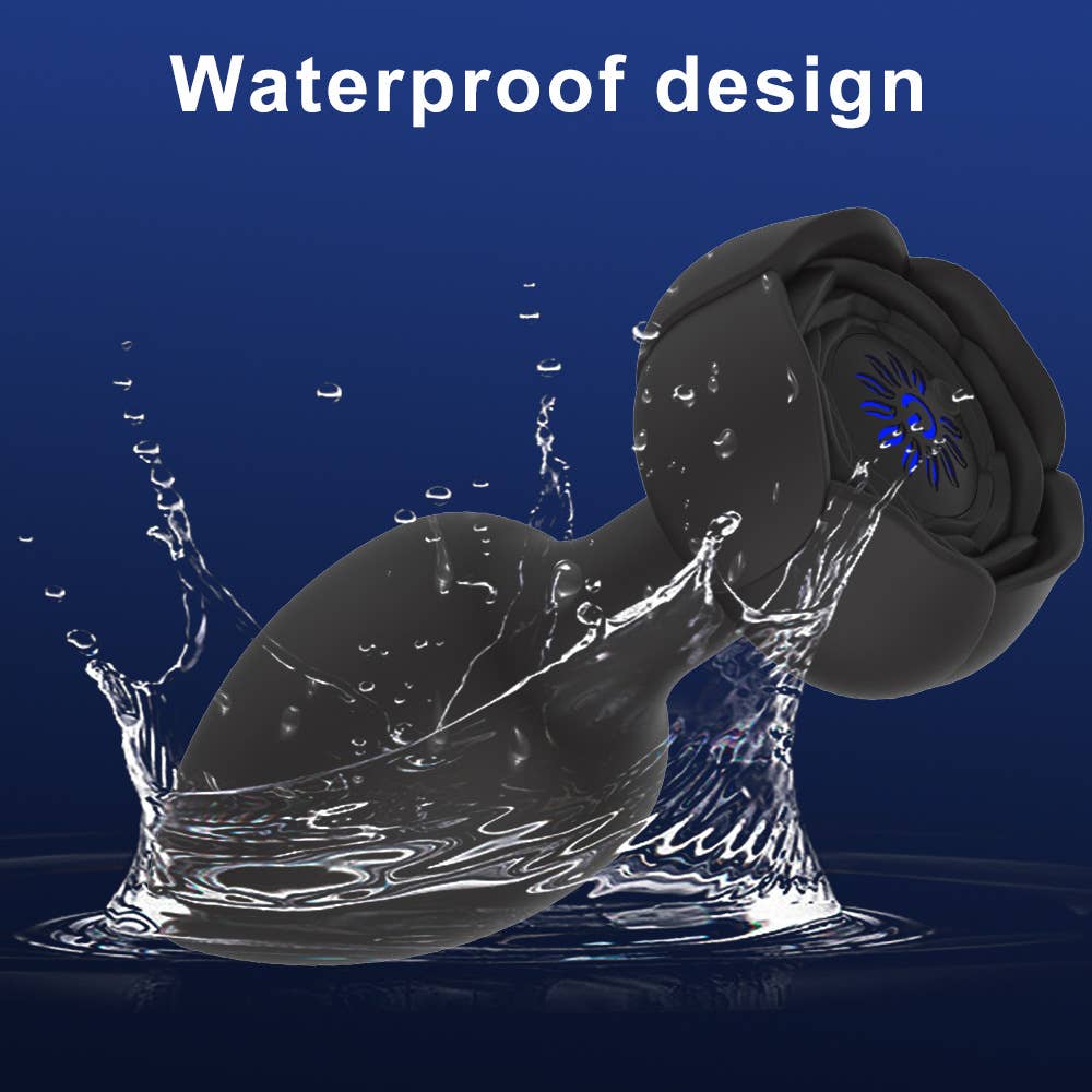 Tourtiwi - Wholesale Sex Toy - Anal Rose Luminous Butt Plug Vibrating Masturbator Sex Toys7