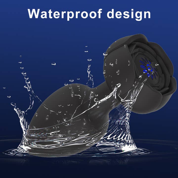 Tourtiwi - Wholesale Sex Toy - Anal Rose Luminous Butt Plug Vibrating Masturbator Sex Toys7