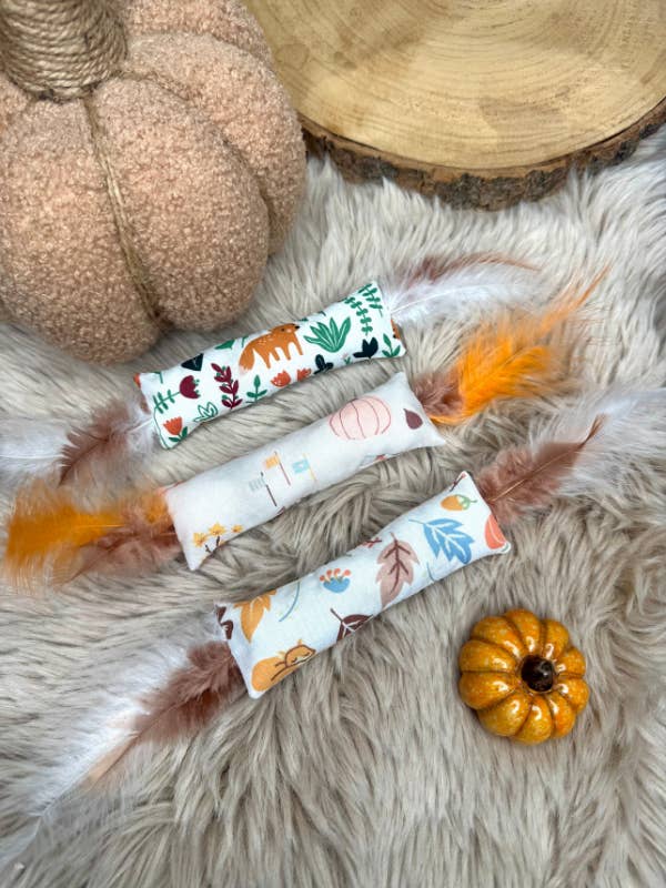 Autumn Cou-Stick with catnip or valerian - toy for wholesale by L'atelier du Coon