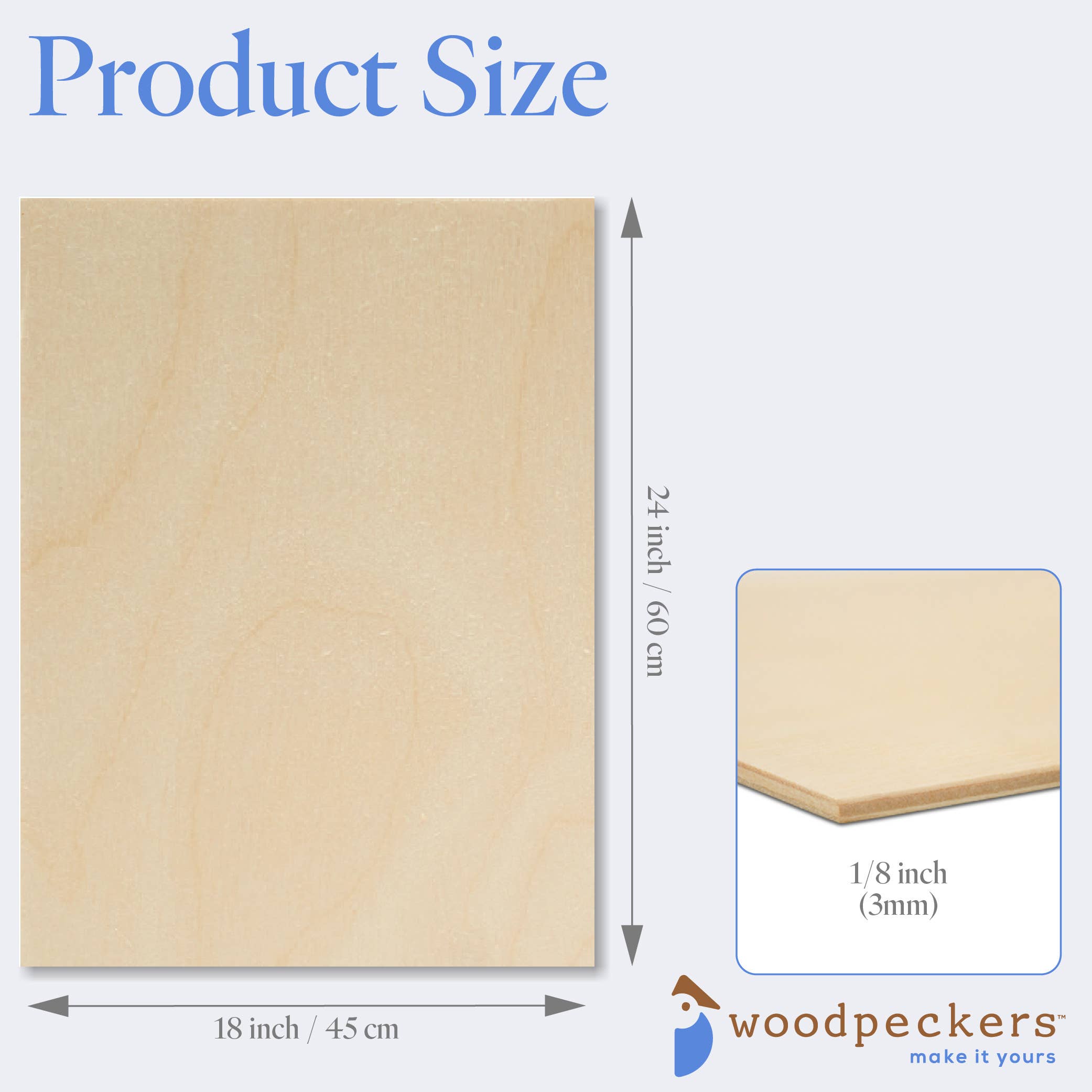 Woodpeckers Crafts - Wholesale DIY Craft Kit - Baltic Birch Plywood (Choose Your Size)14