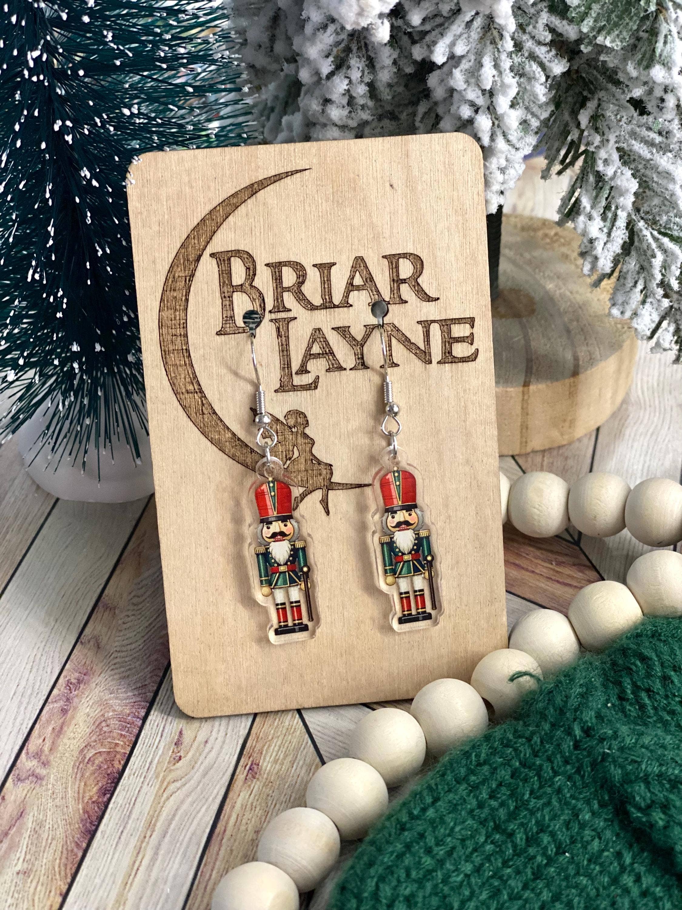 Briar layne - Wholesale Dangle Earrings - Vintage Nutcracker Christmas Holiday Earrings 4