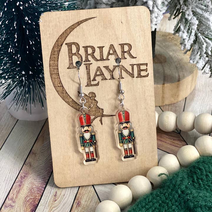 Briar layne - Wholesale Dangle Earrings - Vintage Nutcracker Christmas Holiday Earrings 4