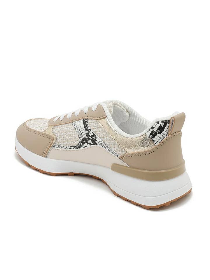 No Doubt Shoes – wholesale Lifestyle trainers – Women′s – ROUND TOE SIDE PATCH DETAILED LACE UP CHUNKY SNEAKERS 18