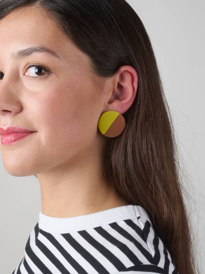 ORECCHINI ENERGIA DUO PISTACCHIO per la vendita all'ingrosso da parte di DELAROSA STUDIO