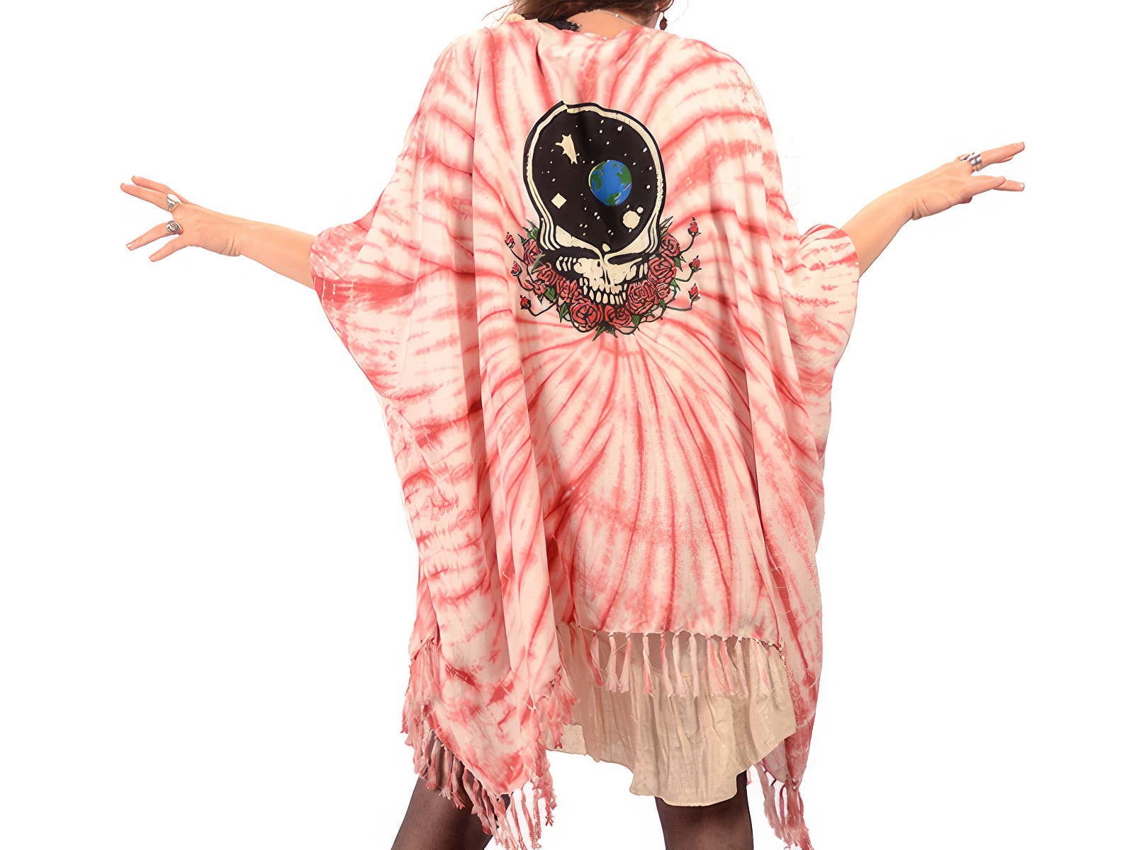 Gypsy Rose - Wholesale Kimono - Women's - Grateful Dead Space Your Face Tye Dye Viscose Kimono1