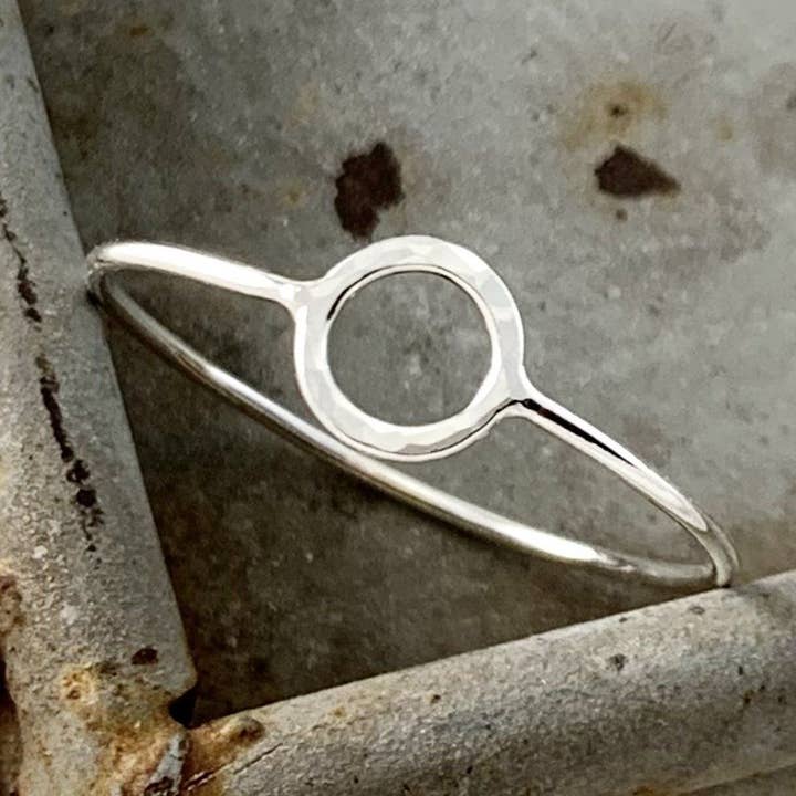 Shine Ring - petite circle stacker ring sustainably handmade for wholesale by Foamy Wader