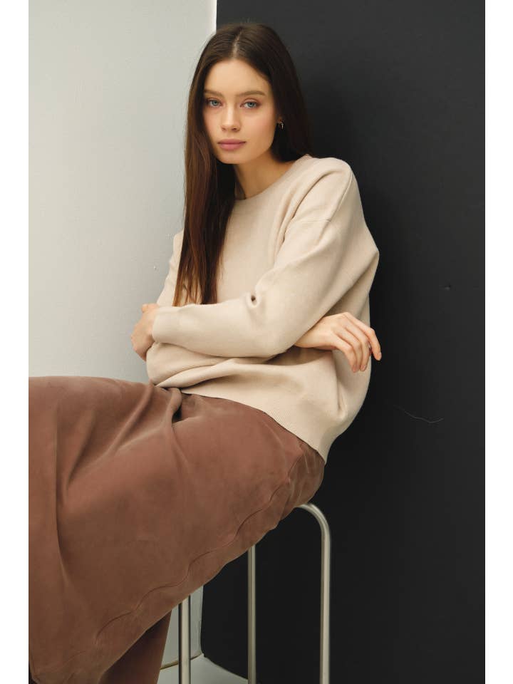 Be Cool - Wholesale Knit Sweater - Women's - CREW NECK BOXY FIT SWEATER8