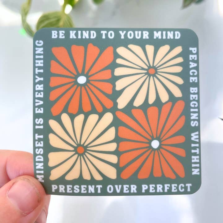 Be Kind to Your Mind Sticker | Mental Health Sticker for wholesale by Mindful over Mind Full