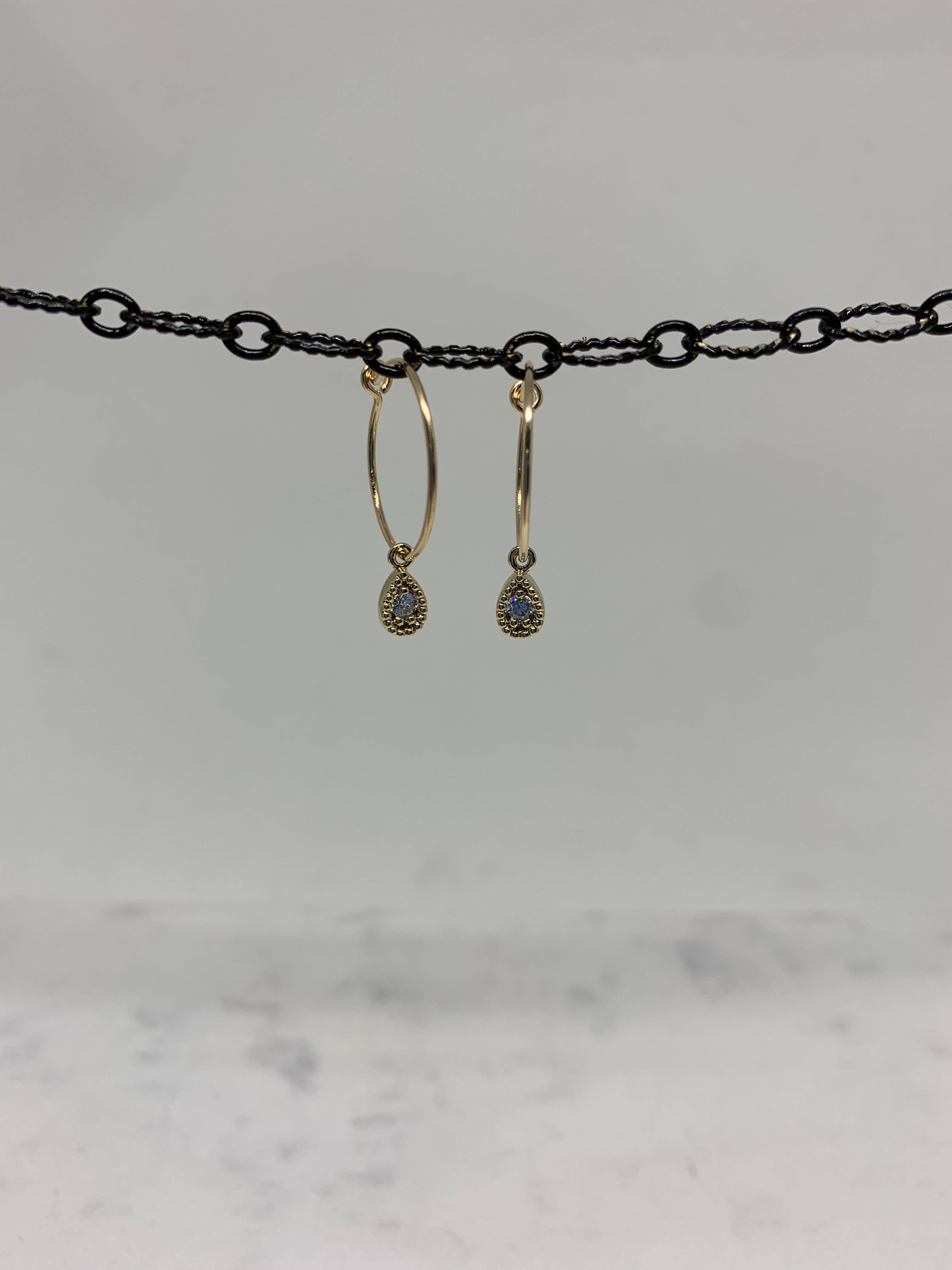 BMR - Wholesale Dangle Earrings - Small Gold Hoop With Assorted Tiny Charms5