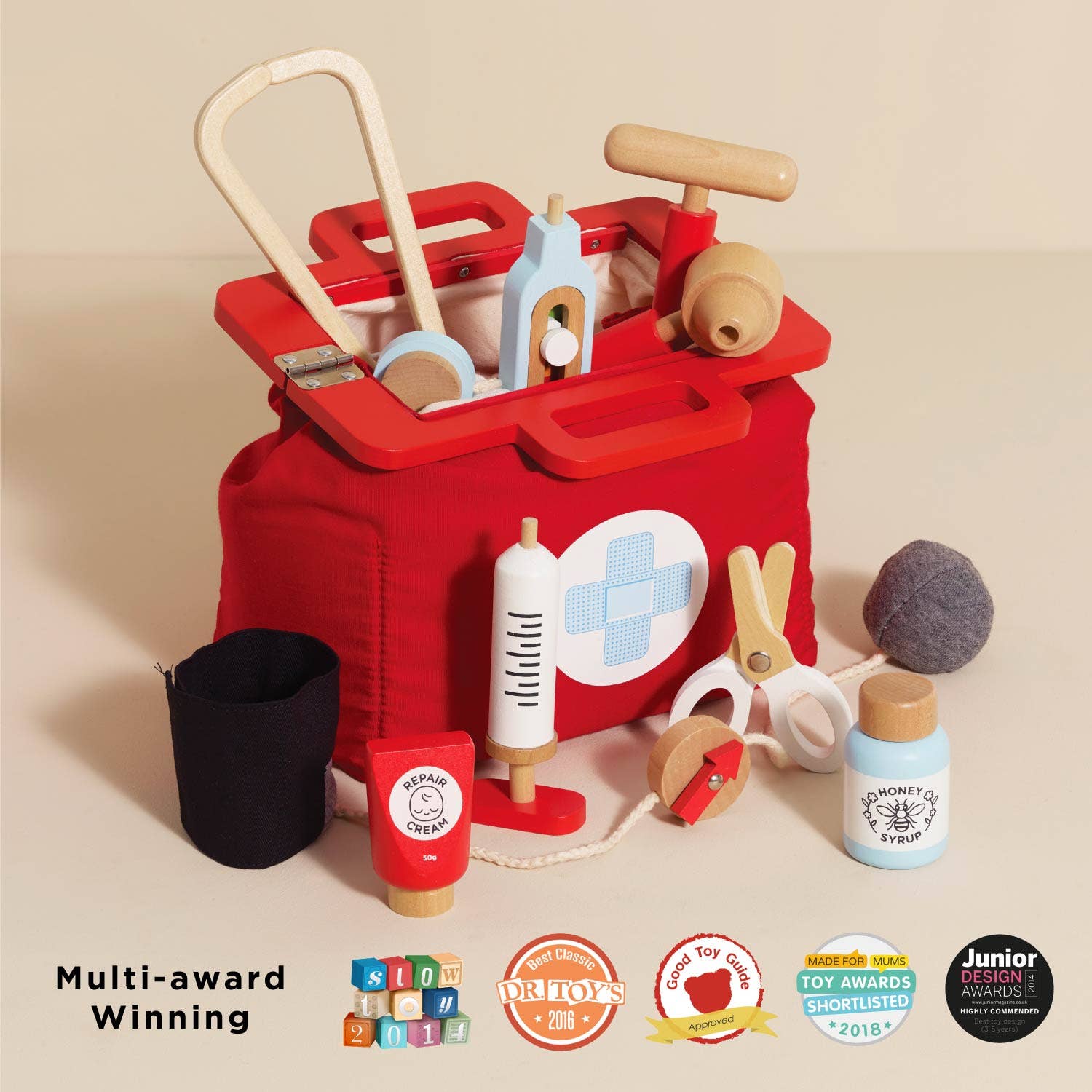 Le Toy Van, Inc. - Wholesale Toy Set - Kids - Vintage Doctor Roleplay Wooden Kit3