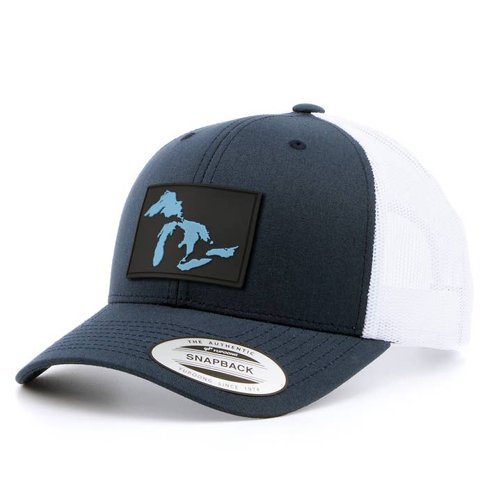 Förmörkelse Stora sjöar Böjd Snapback Retro Trucker för wholesale av Griwolfe