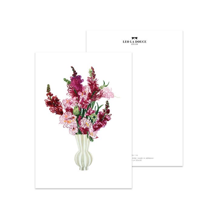 Leo La Douce GmbH - Wholesale Postcard - Postcard - Pink flower bouquet1