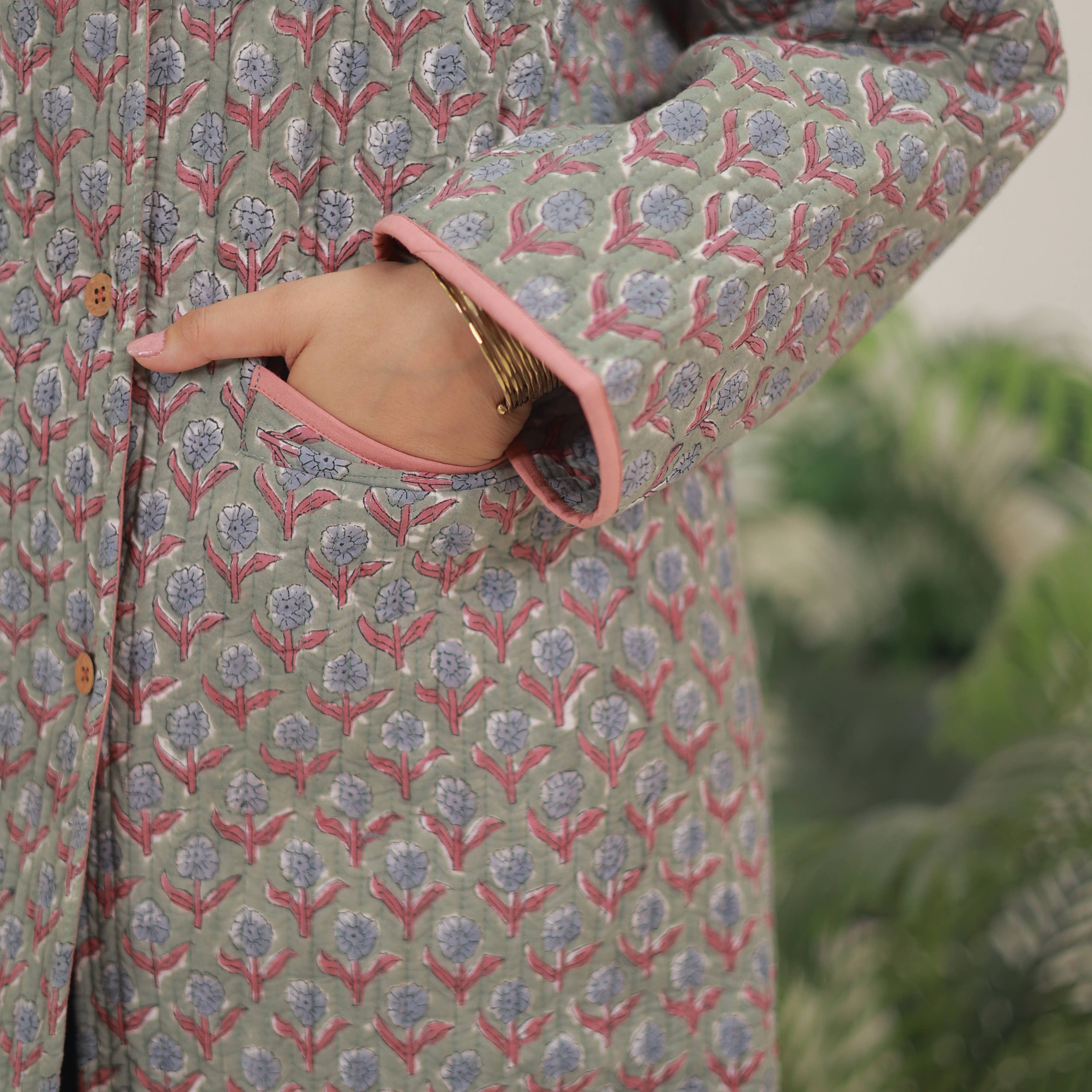 The Fox and The Mermaid - Vente Veste – femme - Veste légère imprimée au bloc pour le printemps (Tashma)6