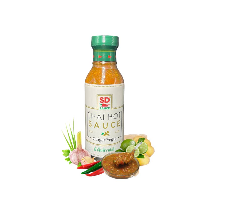 Super Delicious LLC - Vendita all'ingrosso Salse piccanti - Salsa calda tailandese - zenzero vegano (bottiglia da 6oz)