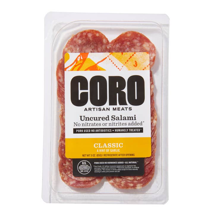 Coro Foods - Wholesale Salami - Sliced Pack Uncured Classic Salami