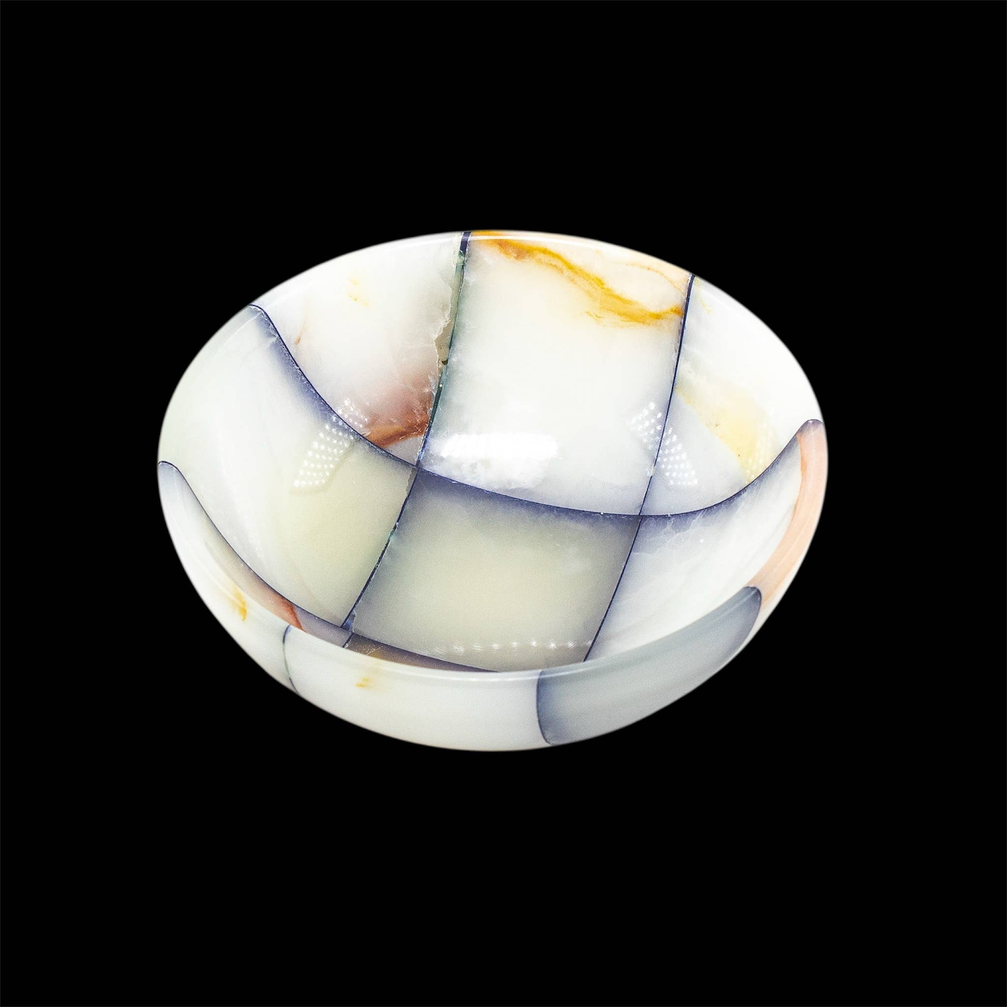 Quasar Gems USA - Wholesale Bowl - Onyx Bowl Colored 4 inch0