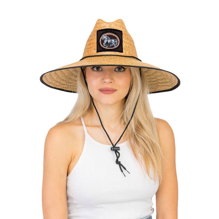 Cap Zone – Engroshandel Stråhat – til kvinder – Rodeo hest naturlig halm udendørs livredder hat1