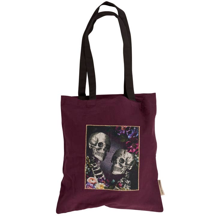 Skeleton Couple Tote for wholesale by Primitives by Kathy