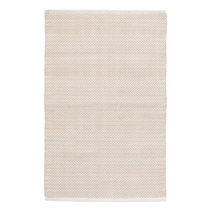 Herringbone Handwoven Indoor/Outdoor Rug | Linen/White for wholesale by Annie Selke