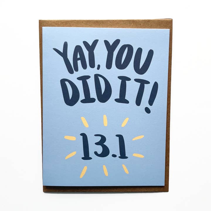 You Did it Half Marathon Card for wholesale by Keegsie Running