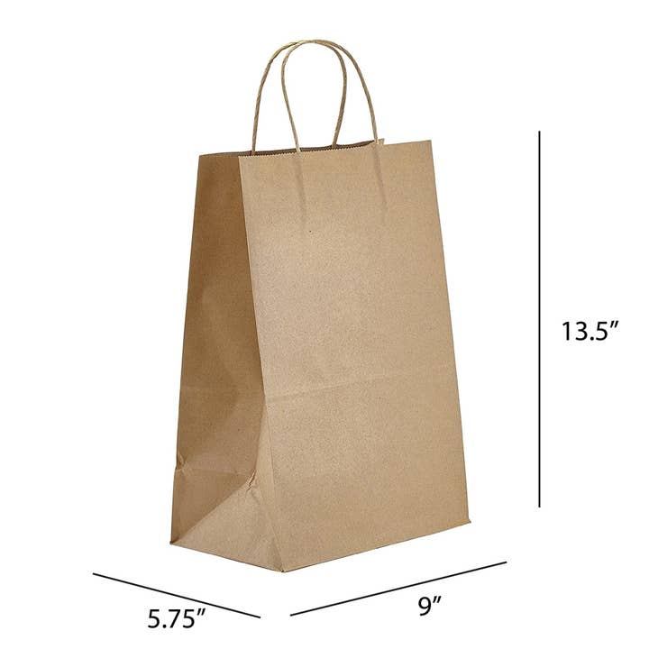 PTP BAGS - Wholesale Gift Bag - Kraft Paper Bags - Small and Medium Sizes (24 Styles)