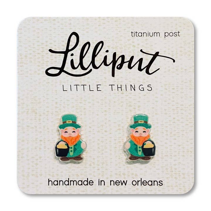 Leprechaun Earrings // St Patricks Day for wholesale by Lilliput Little Things
