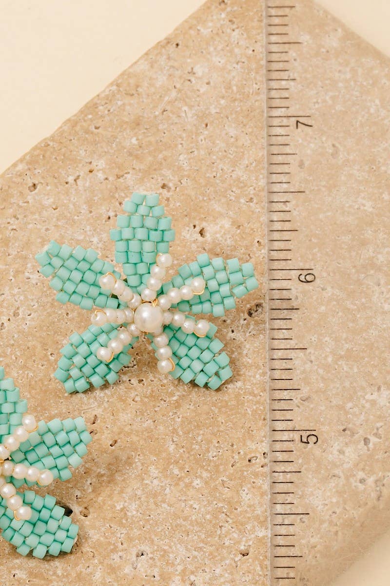 Anarchy Street - Wholesale Stud/Post Earrings - Seed And Mini Pearl Beaded Flower Stud Earrings1