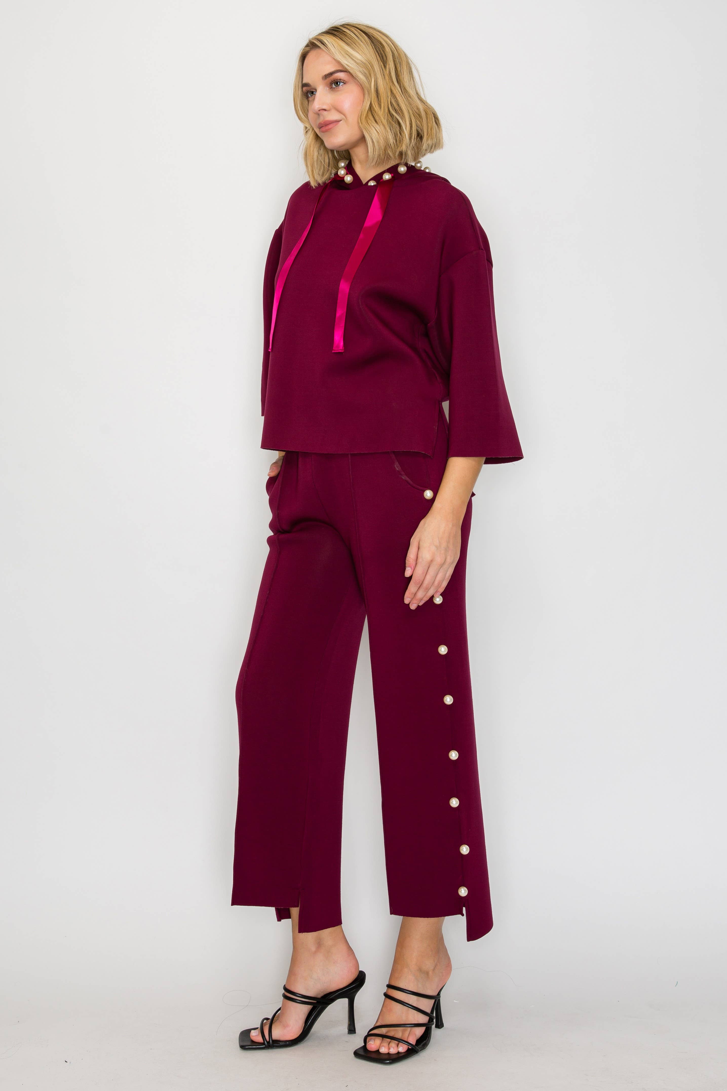 Joh Apparel – Großhandel Hose – Damen – Farrah French Scuba Pearl Lange Hose55