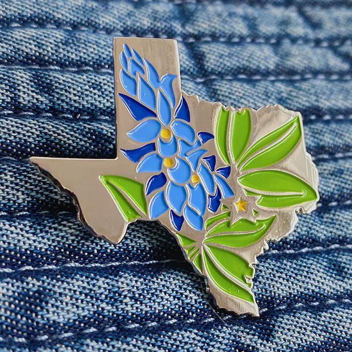 NateDuval.com - Wholesale Lapel Pin/Button - Texas Bluebonnet0