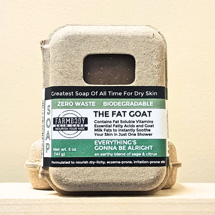 Farmbody Skin Care - Venta al por mayor Pastilla de jabón - The Fat Goat | El mejor jabón de leche de cabra y sebo para eccema y piel irritada3