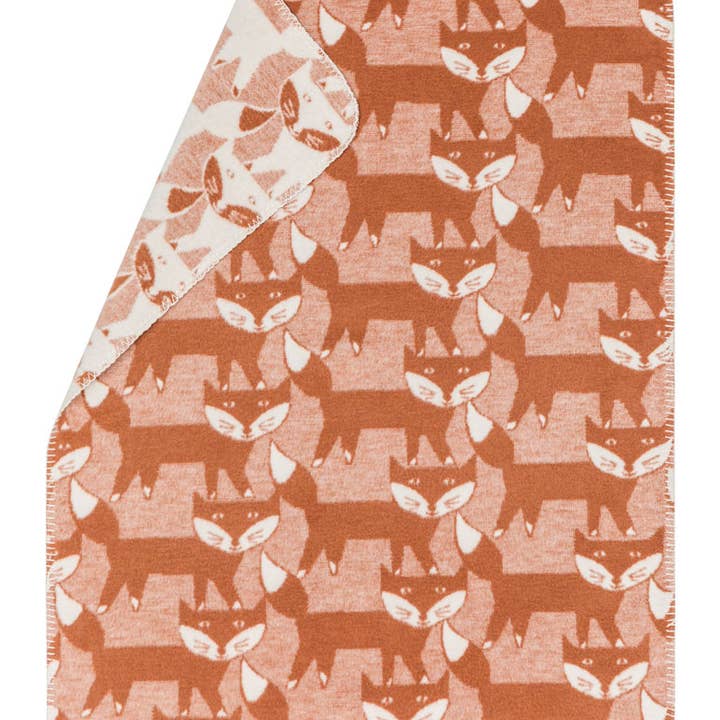 Brown Pack of Foxes Mila Bassinet Blanket for wholesale by Emotion & Kids